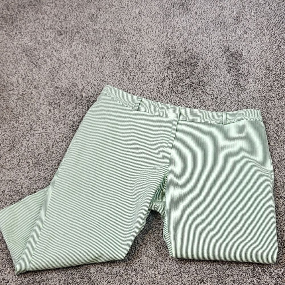 Plus Size Talbots Green & White Cropped Pants
